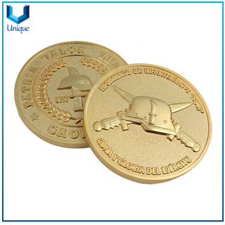 Moneda 3D chapada en oro conmemorativa de 24K, modifique la moneda conmemorativa del diseño, la moneda de la policía militar