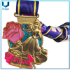 Personalice la medalla de oro mate en 3D de alta calidad, medalla de estilo de dibujos animados de moda creativa, medalla de carrera, medalla de competencia para premios