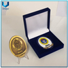 Personalice la medalla de monedas, la medalla 3D chapada en latón antigua con el embalaje de la caja de terciopelo, la medalla de esmalte suave en el diseño de personalizar para el honor