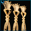 Personalice el trofeo de metal en el estilo de la corona, el logotipo del grabado en la base, la taza de trofeo del premio de oro para regalos promocionales