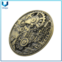 Personalice el diseño de manualidades de metal, moneda mecánica, moneda antigua 3D, personalice la moneda creativa de la novedad