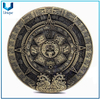 Personalice una moneda de latón antiguo 3D, gran tamaño Maya Aztec Statue Moneda conmemorativa 3D, antigua moneda de desafío de Egipto
