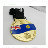 Personalice la medalla de oro de la competencia con la cinta, el honor de la medalla de Sounvenir con la bandera United Kindom, la medalla de premios para regalos