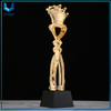 Personalice el trofeo de metal en el estilo de la corona, el logotipo del grabado en la base, la taza de trofeo del premio de oro para regalos promocionales