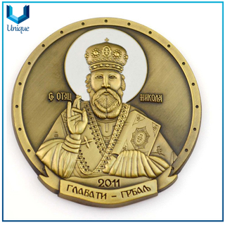 Personalice la moneda de souvenirs 3D, la moneda conmemorativa del rey, la moneda de la estatua, la moneda del presidente en antigüedad