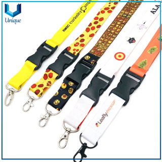 Llaychain de sublimación de disyuntas personalizadas Cuerdas de cordones con logotipo de cordón de poliéster personalizado